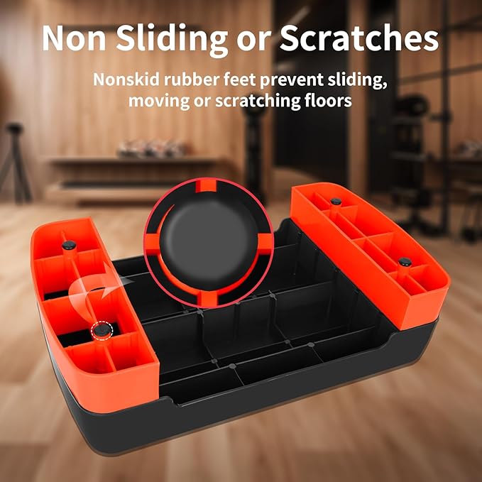 Height-Adjustable 4"-6" Step Aerobics Platform Fitness Equipment Stepper Trainer Exercise Step Platform with 2 Riser