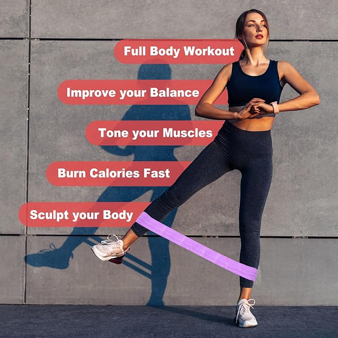 PATIKIL 12 Pieces Booty Resistance Bands for Working Out Non-Slip Workout Bands Fabric Resistance Loops Elastic Exercise Fitness Bands for Women Men Hip Leg Gym, (Level 3 - S/M/L)