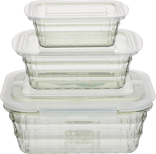 Taiuloo Set of 3 Food Storage Containers with Lids & Handle, BPA Free Plastic Meal Prep & Salad Bowl Containers To Go for Lunch, Salad Serving Bowls for Snack, Fruit, Veggie, Green