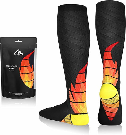 NEWZILL Medical Compression Socks for Women & Men Circulation 20-30 mmHg, Best Support for Running Athletic Cycling Nursing Travel Work and Fitness