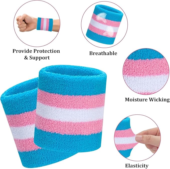 ONUPGO 6 Pieces Sweatbands Set - Sports Headbands Wristbands for Men & Women,Cotton Terry Cloth Sweatband for Tennis,Basketball,Gym,Working Out - Moisture Wicking Elasticity