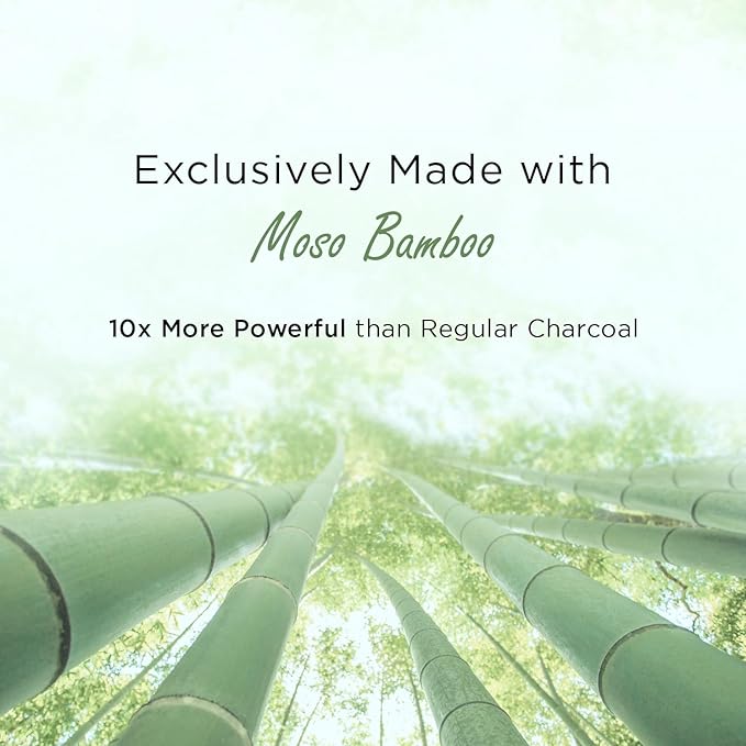 Moso Natural Shoe Deodorizer Insert (3 Pack) Charcoal Odor Absorber for Shoes, Gym Bag & Boot Deodorizer, Long-Lasting Shoe Odor Elimination, Unscented Air Purifying Bags (Two Per Pack. 6 Total)