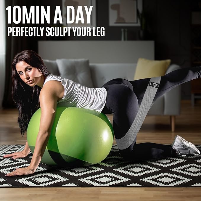 WALITO Resistance Bands for Working Out, Fabric Exercise Bands for Legs and Butt, Workout Bands for Women and Men, Booty Band for Yoga Starter Set, Pilates, Rehab, Fitness and Home Workout