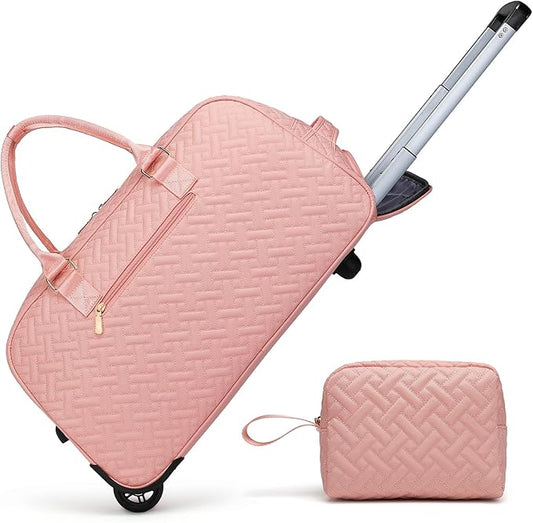 Duffle Bag for Travel, Weekender Bag with Shoe Compartment, Carry On Overnight Bag for Women with Toiletry Bag, Gym Bag with Wet Pocket, Hospital Bags for Labor and Delivery Beige