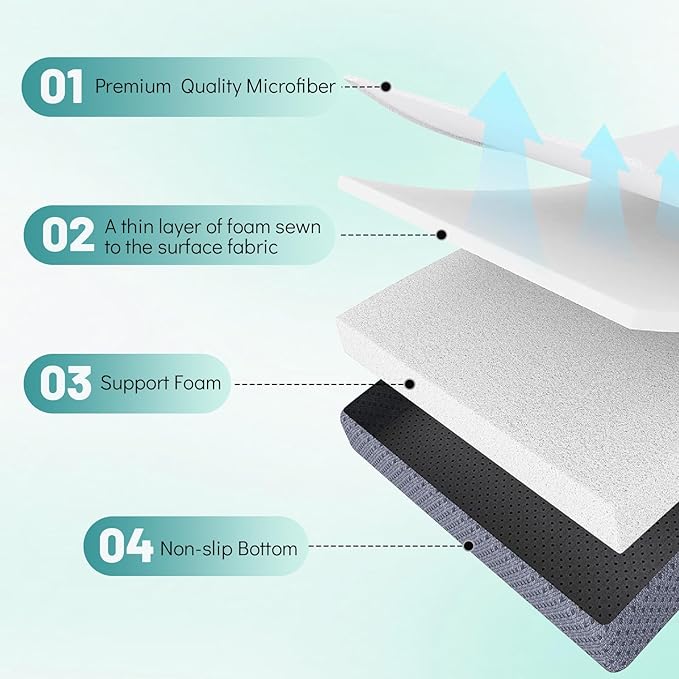 Japanese Floor Mattress Twin, Anti-Slip Japanese Futon Foldable Tatami Mat for Guests, Boho Green Checkered