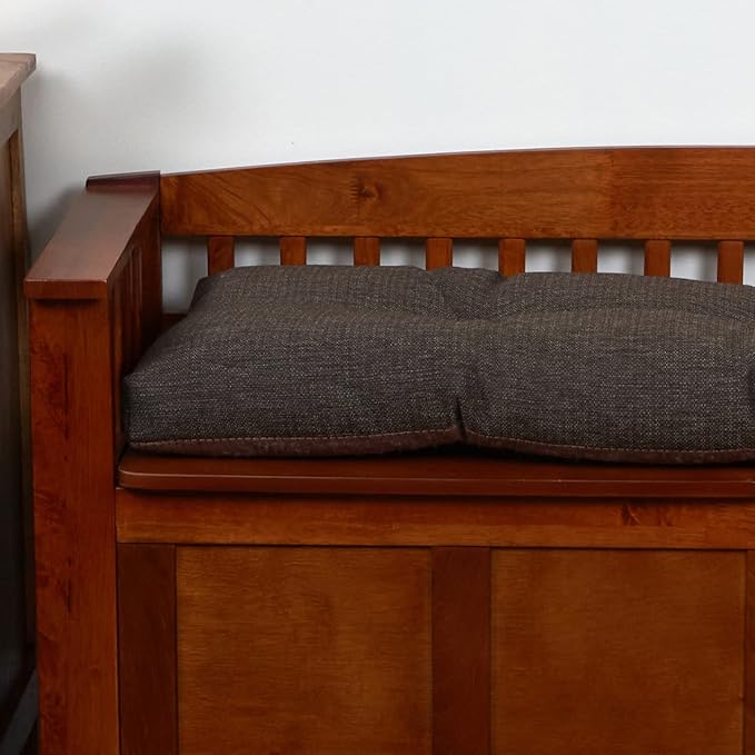 Klear Vu The Gripper Omega Non-Slip Tufted Bench Cushion for Indoor Furniture, Entryway Storage, Bay Window, Corner Nook or Piano Seat, 43 Inches, 05 Chestnut