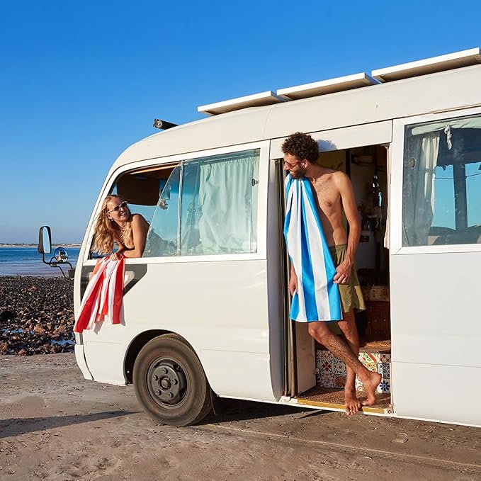 Dock & Bay Beach Towel - Quick Dry, Sand Free - Compact, Lightweight - 100% Recycled - Includes Bag - Set of 6 - Best of The Best, Extra Large (200x90cm, 78x35)