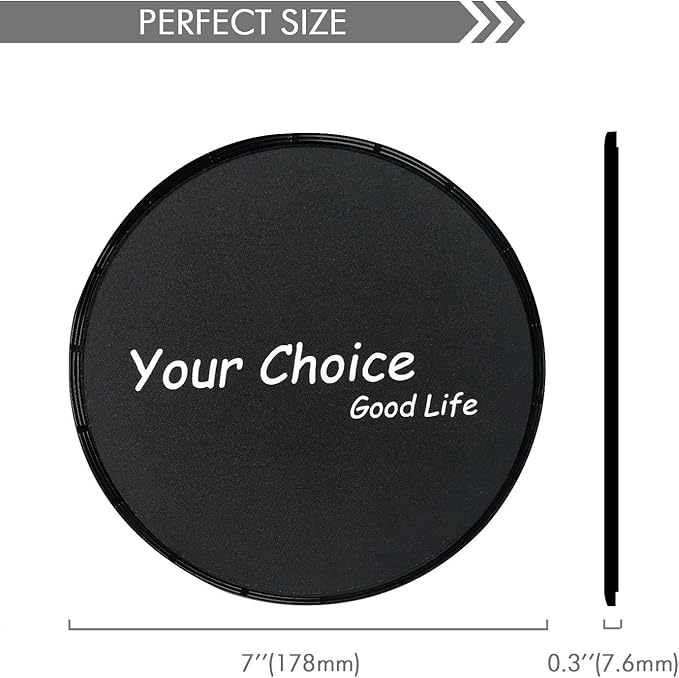 Your Choice Core Sliders - Dual Sided Exercise Gliding Discs for Carpet & Hardwood, 7" Workout Sliders