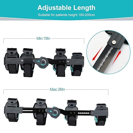 ROM Knee Brace Hinged Knee Brace for Recovery Stabilization,ACL,MCL and PCL Injury Post Op Immobilizer Adjustable Orthopedic Support Stabilizer After Surgery Leg Brace For Left and Right