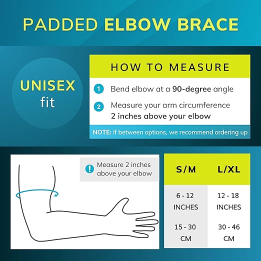 BraceAbility Bursitis Elbow Pad Brace | Compression Arm Sleeve Wrap with Padded Soft Support Cushion for Olecranon Joint Pain, Bursa Protection, Arthritis & Tendonitis Relief (S/M)