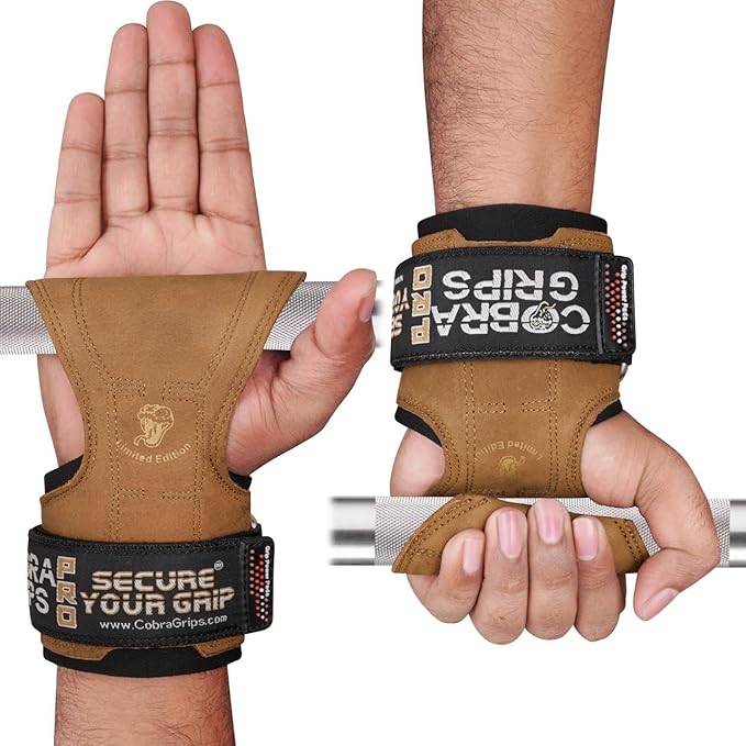 Cobra Grips PRO Weight Lifting Gloves Heavy Duty Straps Alternative Power Lifting Hooks for Deadlifts Adjustable Neoprene Padded Wrist Support Bodybuilding
