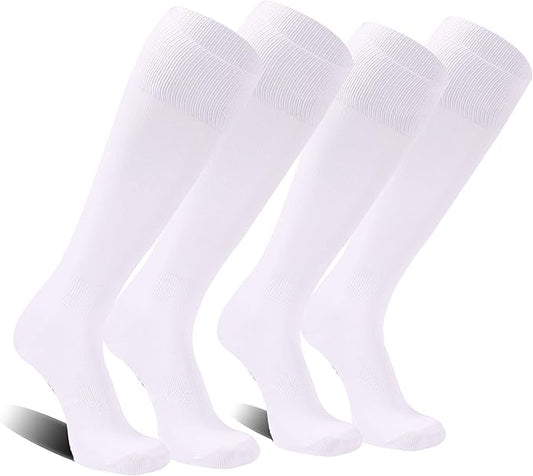 FOOTPLUS Baseball Softball Socks, Unisex Over Knee High Solid Sports Rugby Soccer Homecoming Socks