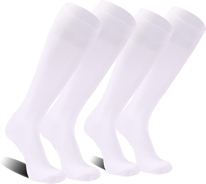 FOOTPLUS Baseball Softball Socks, Unisex Over Knee High Solid Sports Rugby Soccer Homecoming Socks