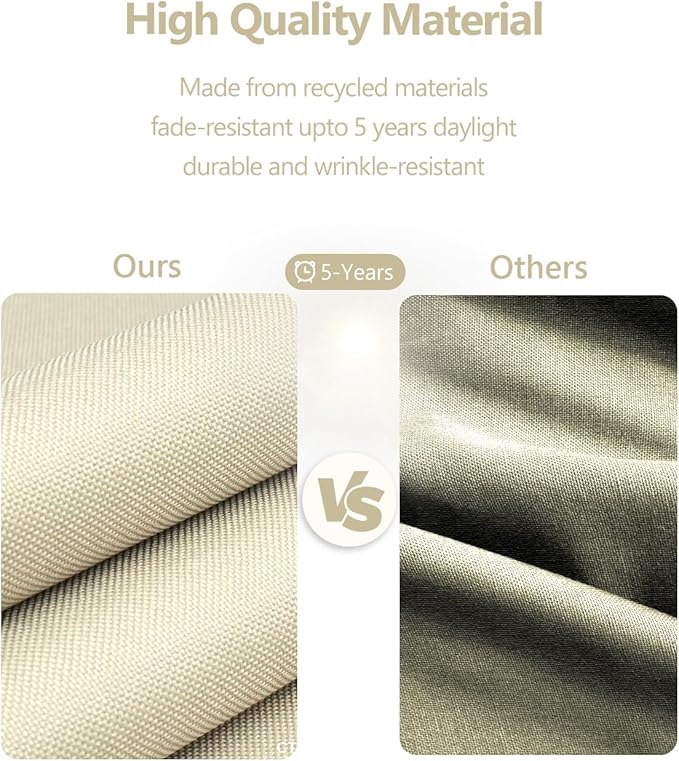 32x12x2 Outdoor Bench Cushion, Strengthen Waterproof Seat Cushions, High-Density Bench Pad with Anti-Slip Bottom, Outdoor Cushion for Patio Garden Swing Furniture - Beige