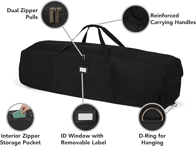 Covermates Keepsakes - Storage Duffel Bag - Heavy Duty Polyester - Reinforced Handles - Closet Storage, Black