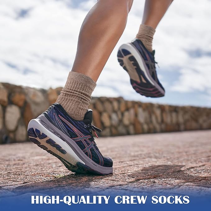 Gonii Women Socks Hiking Running Thick Cushion Athletic Crew Socks 5-Pair