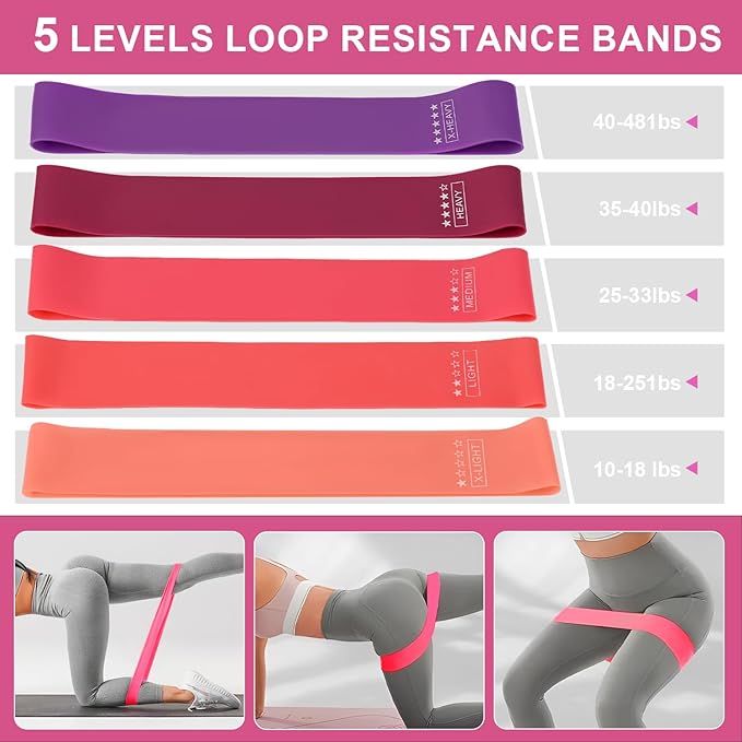 Home Pilates Essentials Kit for Women - Complete Set with 9" Yoga Ball, Figure 8 Resistance Band, Pilates Bands, Accessories, and Pilates Ring - Perfect for Beginners Home Workouts