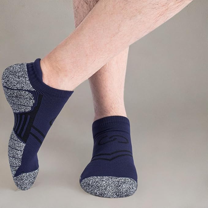 CWVLC No Show Sports Compression Socks for Men Women with Cushion (4/8 Pairs)