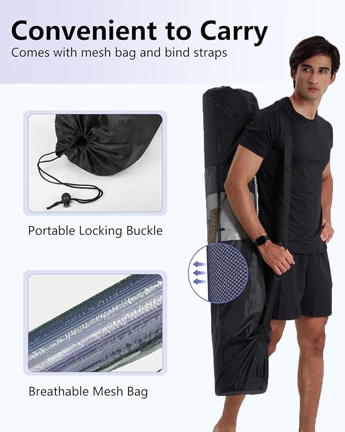 Large Yoga Mat 78"x 51" 20mm/15mm/10mm Thick Workout Mats for Home Gym, Extra Wide Workout for Women Men Gym Flooring Exercises