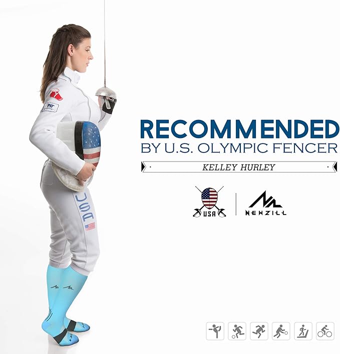 NEWZILL Medical Compression Socks for Women & Men Circulation 20-30 mmHg, Best Support for Running Athletic Cycling Nursing Travel Work and Fitness