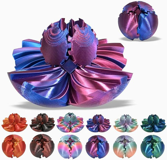 Gear Ball, 3D Printed Gear Ball, Gear Sphere Fidget Toy Stress Relief Toy for ADHD, Anxiety Relaxing Toy for Adults at Work/Study/Travel