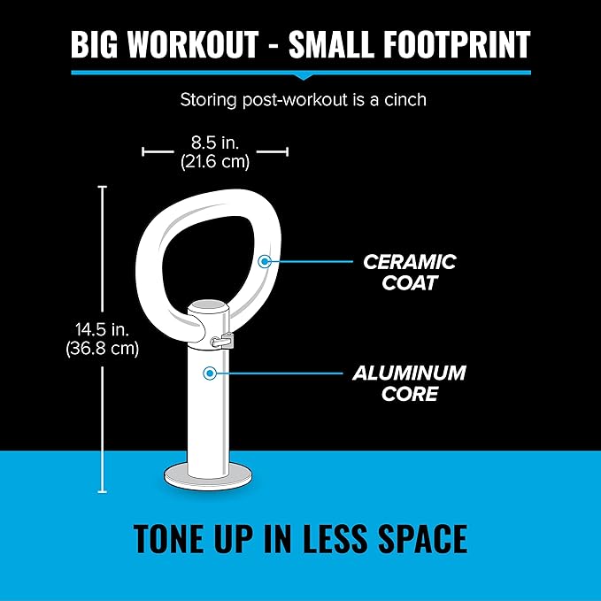 NewMe Fitness Adjustable Kettlebell Handle for Strength Training Kettlebells for Weight Plates - Home or Gym Workout- Ergonomic Design for a Comfortable, Non-Slip Grip