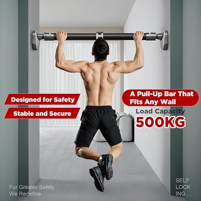 Door Frame Pull-Up Bar, Chin Up Exercise Bar for Home Fitness