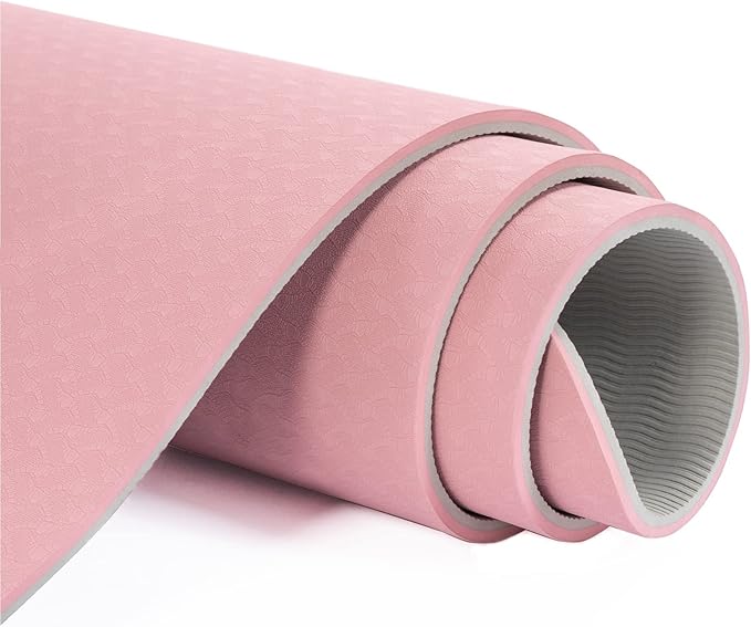 Yoga Mat Non Slip, Pilates Fitness Mats, Eco Friendly, Anti-Tear 1/4" Thick Yoga Mats for Women, Exercise Mats for Home Workout with Carrying Sling and Storage Bag