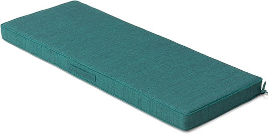 Crestlive Products Outdoor Bench Cushion 48 x 18 Inch, Waterproof Patio Bench Cushions for Outdoor Furniture, Porch Swing Replacement Pad with 30D Foam, Adjustable Straps and Portable, Malachite