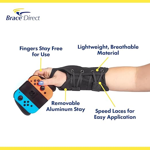 Gaming Wrist Support Brace for Men and Women, Adjustable Wrist Splint for Video Game and Computer Injury- Pain Relief for Gamer’s Wrist, RSI, Carpal Tunnel, Tendonitis