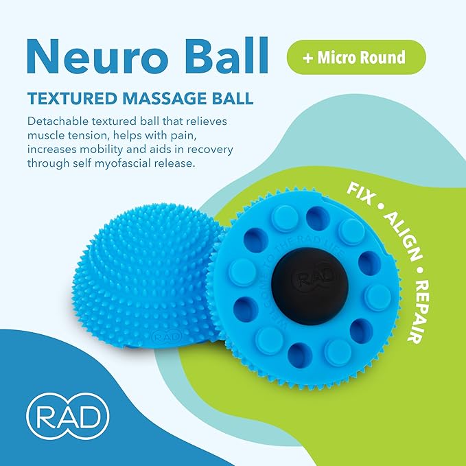 RAD Neuro Ball – Foot Roller & Textured Massage Ball for Myofascial Release, Plantar Fasciitis, Hands & Face – Spiky Therapy Tool for Muscle Relief