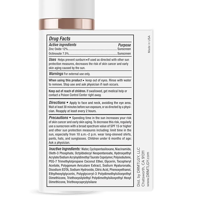 DRMTLGY Moisturizer with SPF 46 & Anti Aging Clear Universal Tinted SPF & Facial Sunscreen 2 Pack - Broad Spectrum Protection Against UVA and UVB Rays