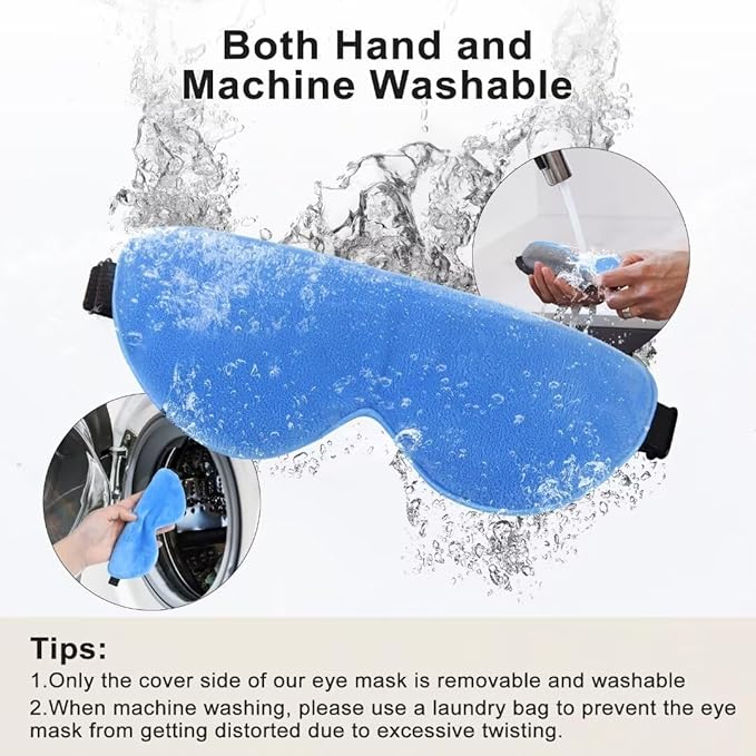 KOVNLO Heated Eye Mask, Washable USB Electric Moist Heat Warm Compress for Eyes, Eye mask with Flaxseed for Dry Eyes, Blepharitis, Chalazion, MGD, Stye Eye Treatment