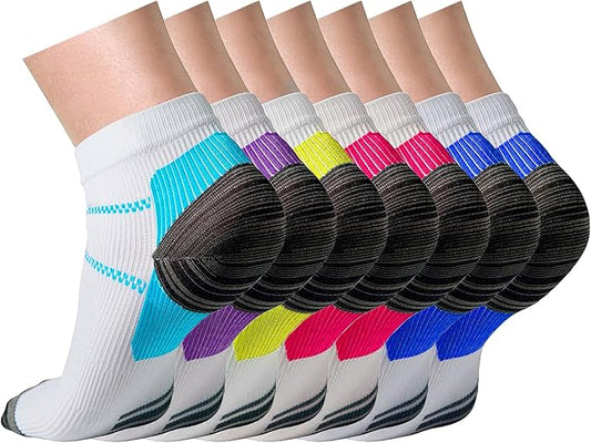 CHARMKING Compression Socks for Women & Men Circulation 15-20 mmHg is Best for Athletic Running Cycling Nurse Daily Wear