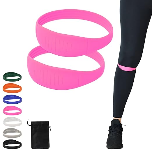 COOLSET Patella Band Knee Strap - 2 Pack Patellar Tendon Support Strap for Knee Pain Relief - Non-Slip Knee Brace for Jumper’s Knee, Tendonitis, Basketball, Running - Men, Women, Youth w/ Travel Bag (Pink)