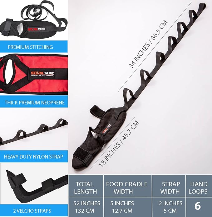 Foot and Leg Stretcher. Stretching Strap Loops for Plantar Fasciitis, Heel Spurs, Foot Drop, Hamstring, Quads. Improve Strength, Stretches, Achilles Tendonitis Stretch and Calf Pain Relief