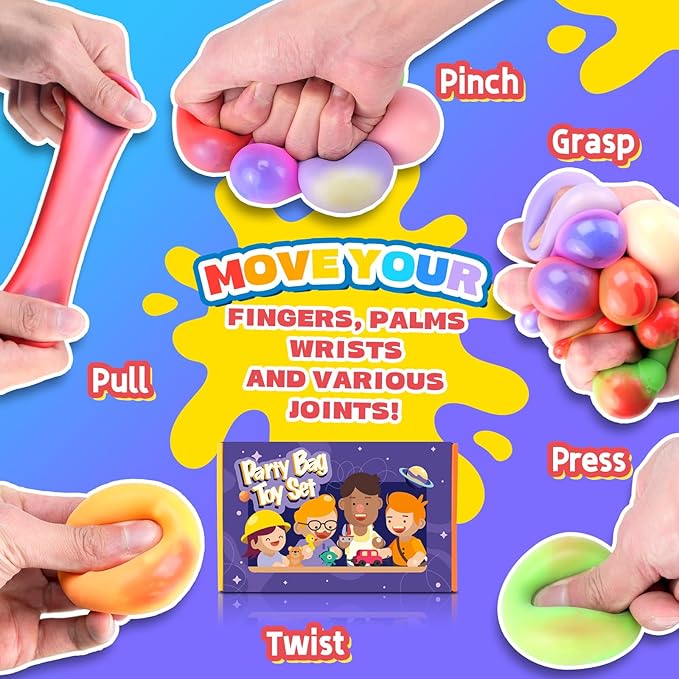 36PCS Color-Changing Stress Balls - Soft, Squeezeable Stress Relief Balls for Relaxation, Ages, Ideal for Parties, Home, Classroom, and Office Use, Slow-Rebound Design, Portable