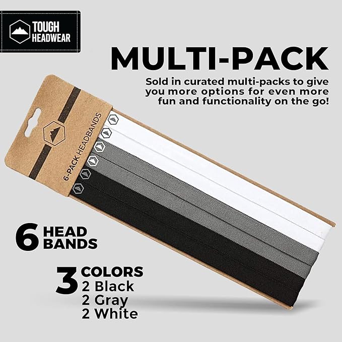 Thin Elastic Sports Headbands - Workout, Running, Soccer for Women & Men