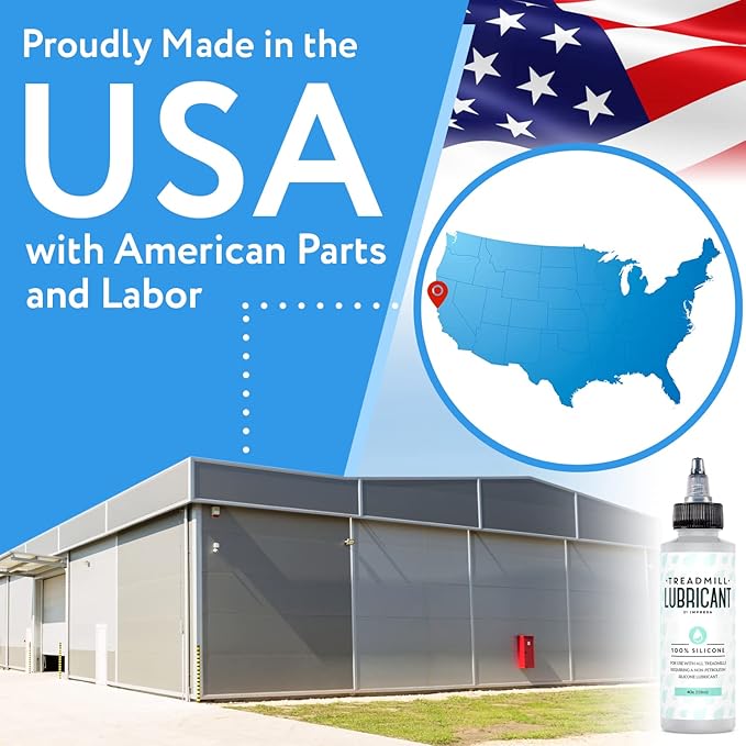 Silicone Treadmill Belt Lubricant/Lube - Easy to Apply Lubrication - Made in The USA - Treadmill Lubricant for Belt - 2 Pack