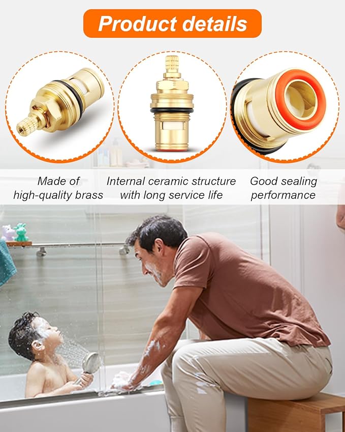 Ceramic Cartridge Assembly 013787-45, Faucet Filter Element Replacement Fit for T&S Brass Faucets, Pressure 20PSI-125PSI, Temperature 40F-140F