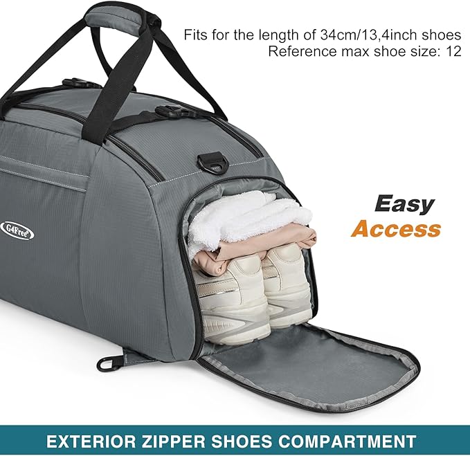 G4Free 40L 3-Way Duffle Bag Backpack Gym Bag for Men Women Sports Duffel Bag with Shoe Compartment Travel Backpack Luggage