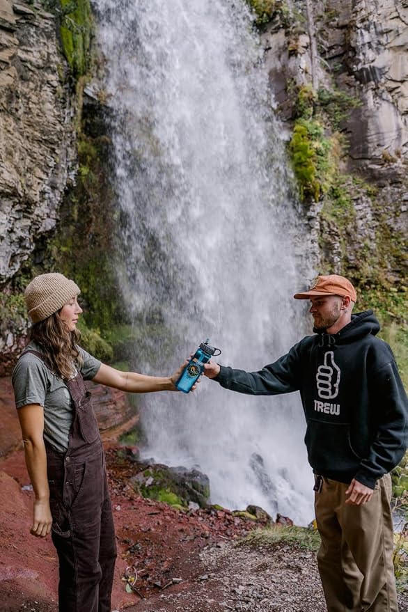 Epic Water Filters Nalgene OG Water Bottle with Filter, USA Made, BPA Free, Removes 99.99% Tap Water Contaminants, Forever Chemicals, Smoke Grey, 32 oz