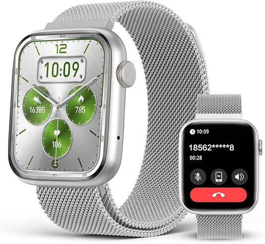 2025 Smart Watches Blood Pressure, 1.9" AMOLED Display with Bluetooth Call, Smartwatch with Da GPT AI/AI Watch Face, 24/7 Heart Rate Stress Sleep Monitor, IP68 Waterproof, Compatible with Android iOS