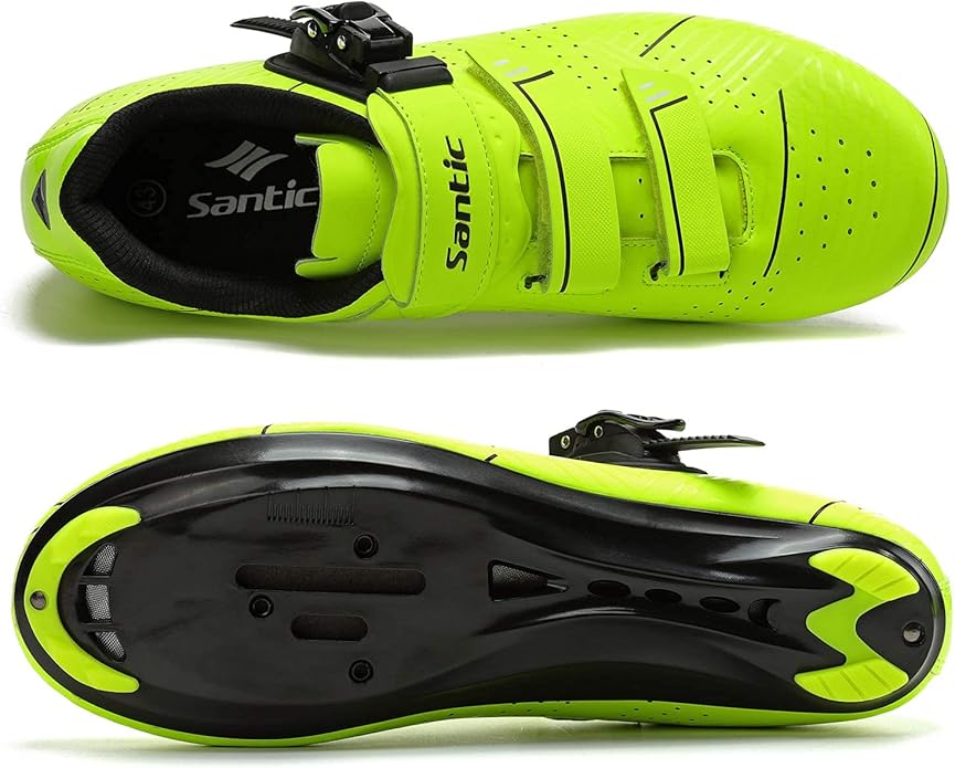 Santic Men's Cycling Shoes Road Cycling Riding Shoes Road Bike Shoes with Buckle- Roadway New