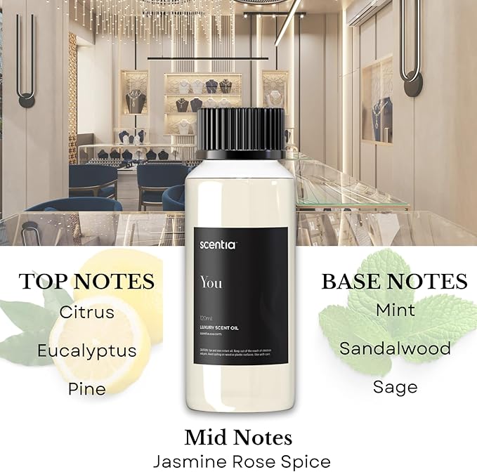 Fierce-Inspired Diffuser Oil - Scentia You Fragrance Oil Perfume Dupe - 120 mL, 4 Fl oz Diﬀusers - A and F Inspired. Natural Essential Scented Oil for Aromatherapy, SPA and Home, Mothers Day Gift