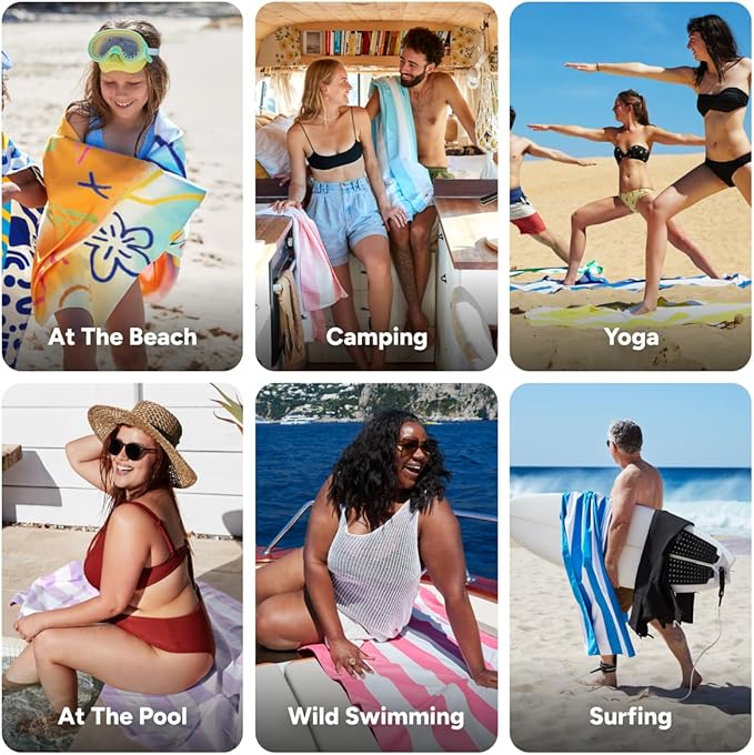 Dock & Bay Quick Drying Towel - for Sports & Gym - Compact, Lightweight - 100% Recycled - Includes Bag - Turtley Tropical, Medium (130x70cm, 51x27)