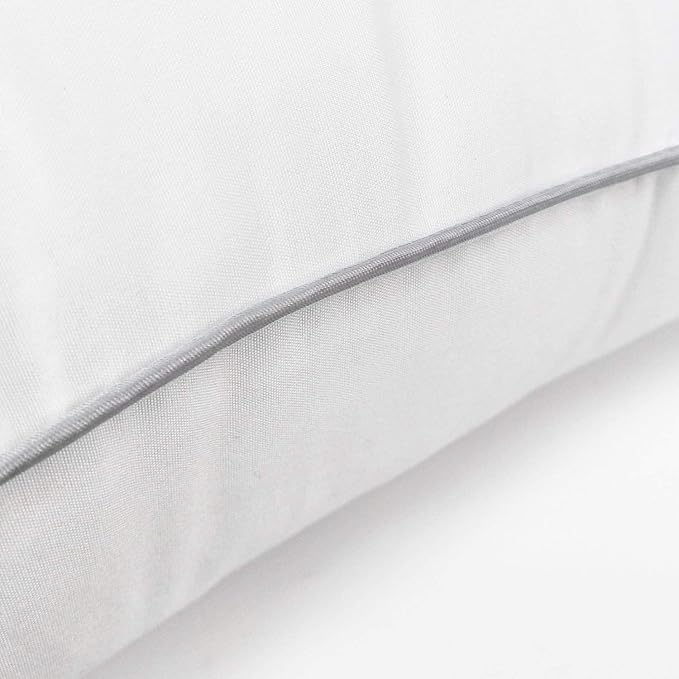 EDOW Soft Pillows for Sleeping (2 Pack),Supportive Down Alternative Polyester Micro-Fiber Filled Pillows, Brushed Cotton Cover, Machine Washable (White, Queen(20x30))