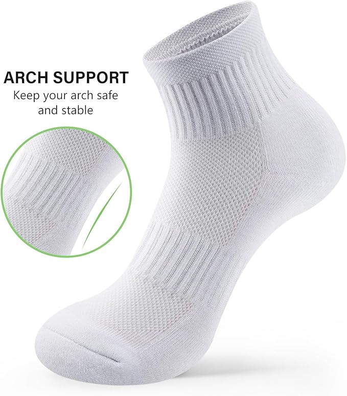 Gonii Ankle Socks Womens Athletic Thick Cushioned Running Hiking Low Cut 5-Pairs