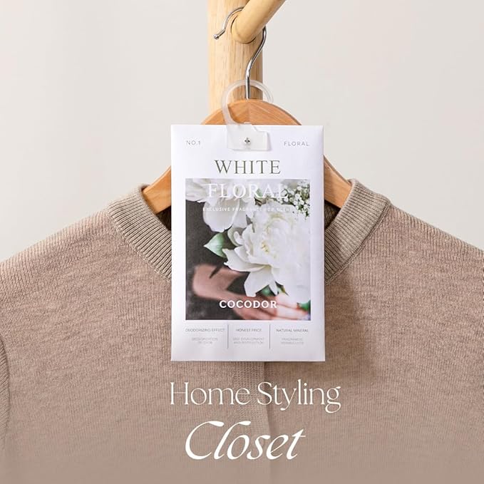 COCODOR 5 Packs Lavender Scented Sachets/Air Freshener Sachets Bags for Drawers, Closet, Cars, Long-Lasting Deodorizers Fresh Scents, Home Fragrance