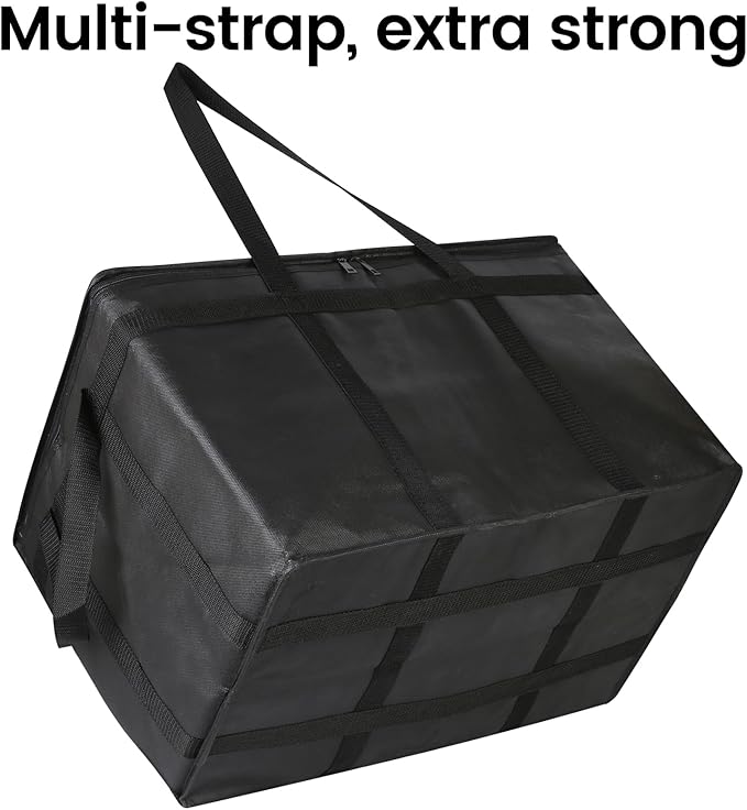 Bodaon 2-Pack Insulated Food Delivery Bag, XXXL Grocery Shopping/Catering/Pizza Cooler Bags, Cold/Hot Styrofoam Carrier for Doordash/Travel/Car, Warmer/Frozen, Door Dash Accessories